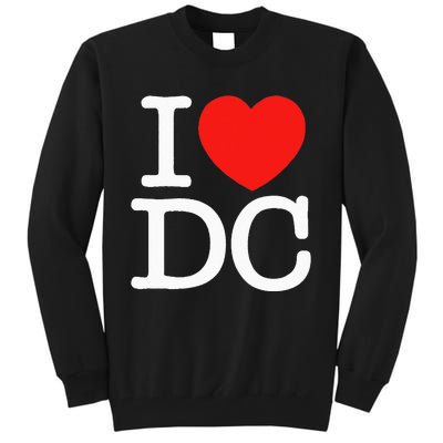 I Heart Love Washington WA DC Classic Font Tall Sweatshirt