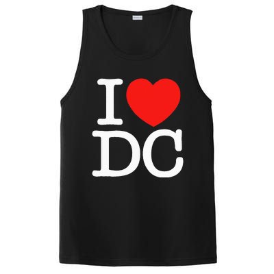 I Heart Love Washington WA DC Classic Font PosiCharge Competitor Tank