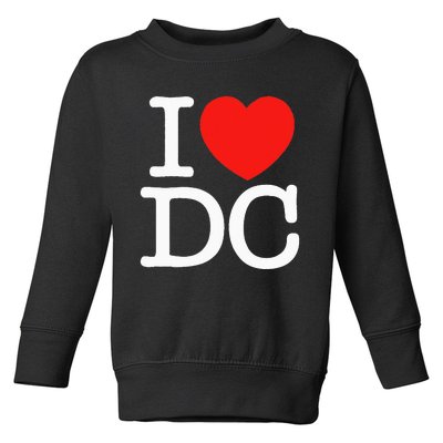 I Heart Love Washington WA DC Classic Font Toddler Sweatshirt