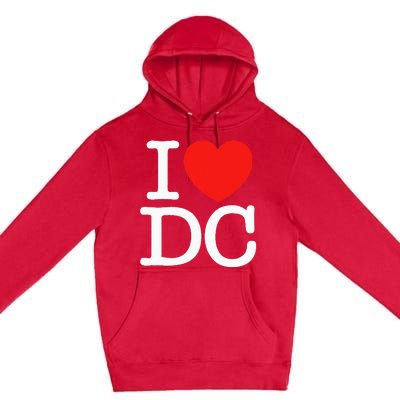 I Heart Love Washington WA DC Classic Font Premium Pullover Hoodie