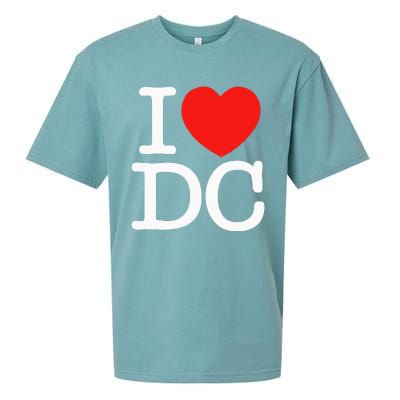 I Heart Love Washington WA DC Classic Font Sueded Cloud Jersey T-Shirt