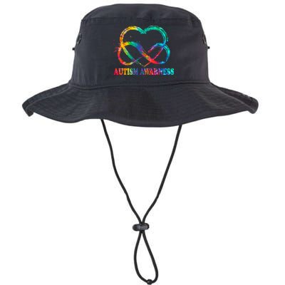 Infinity Heart Love Autism Awareness Needs No Words Bucket Hat