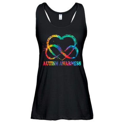 Infinity Heart Love Autism Awareness Needs No Words Ladies Essential Flowy Tank