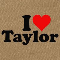 I HEART LOVE TAYLOR Cotton Canvas Backpack