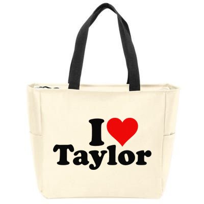 I HEART LOVE TAYLOR Zip Tote Bag