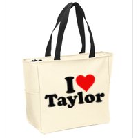 I HEART LOVE TAYLOR Zip Tote Bag