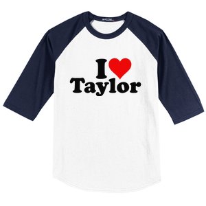 I HEART LOVE TAYLOR Baseball Sleeve Shirt