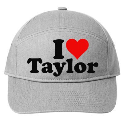 I HEART LOVE TAYLOR 7-Panel Snapback Hat
