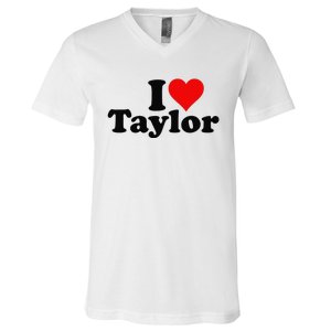 I HEART LOVE TAYLOR V-Neck T-Shirt