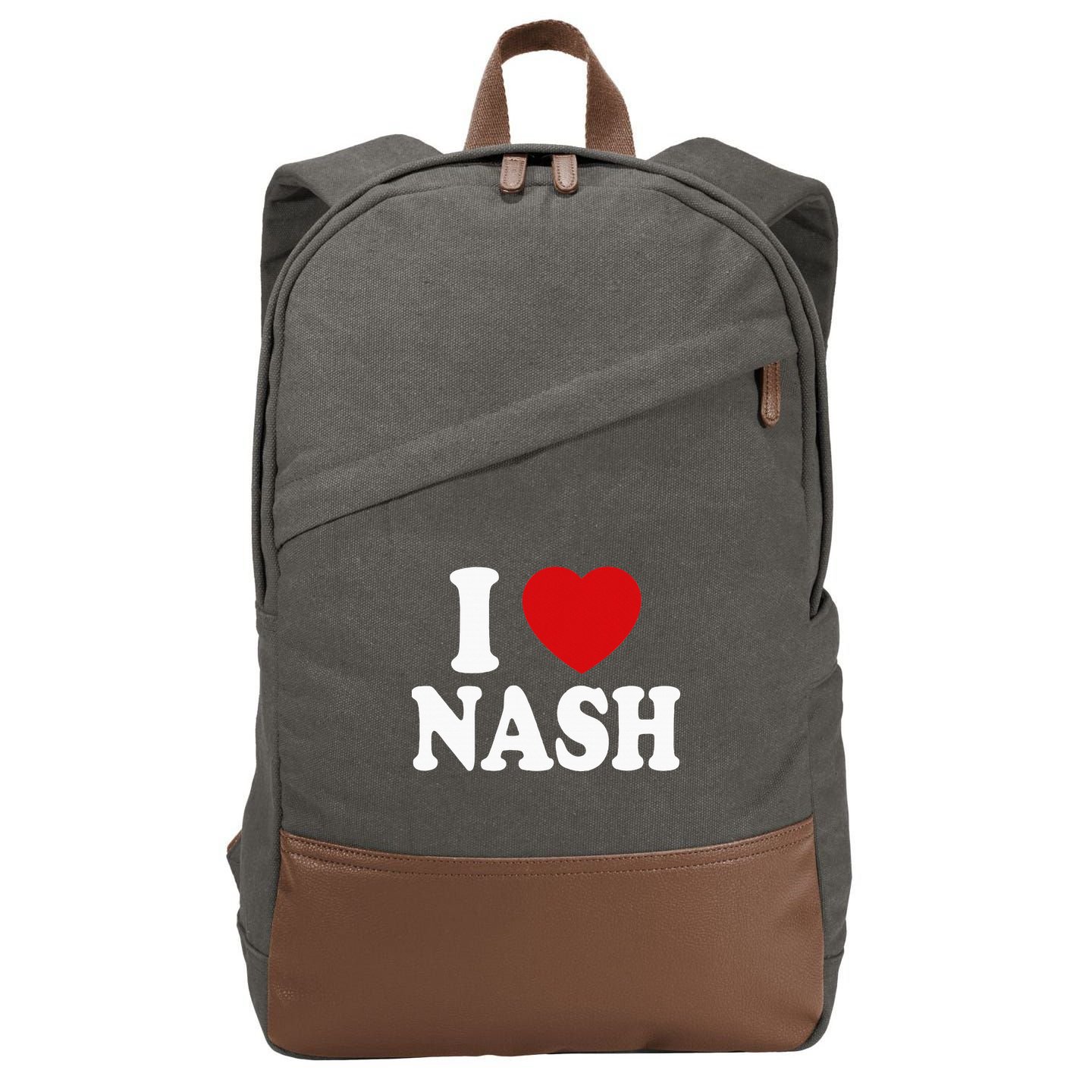 I Heart Love Nash Cotton Canvas Backpack