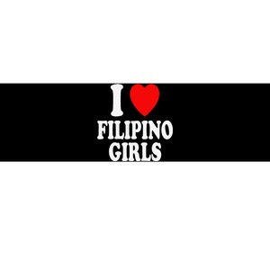 I Heart (Love) Filipino Attraction Asian Preference Bumper Sticker