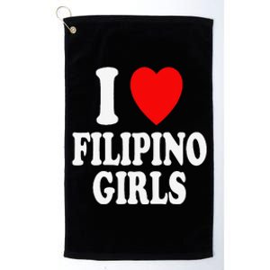 I Heart (Love) Filipino Attraction Asian Preference Platinum Collection Golf Towel