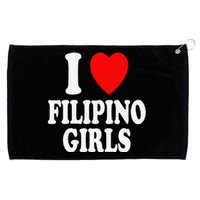 I Heart (Love) Filipino Attraction Asian Preference Grommeted Golf Towel