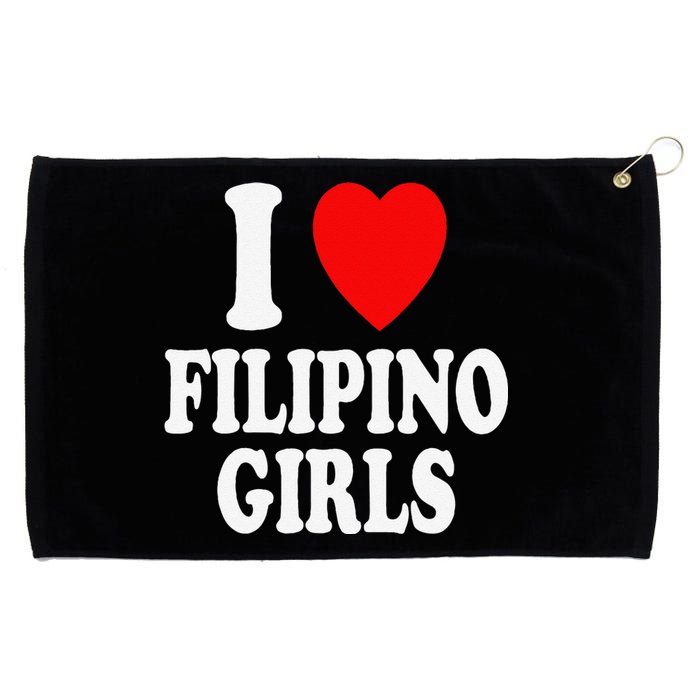 I Heart (Love) Filipino Attraction Asian Preference Grommeted Golf Towel