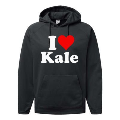 I Heart Love Kale Performance Fleece Hoodie