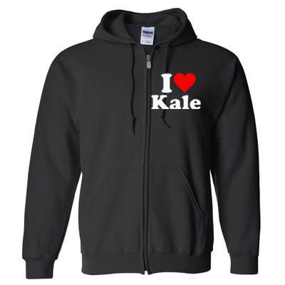 I Heart Love Kale Full Zip Hoodie