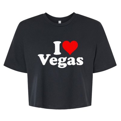 I Heart Love Las Vegas Nevada Bella+Canvas Jersey Crop Tee