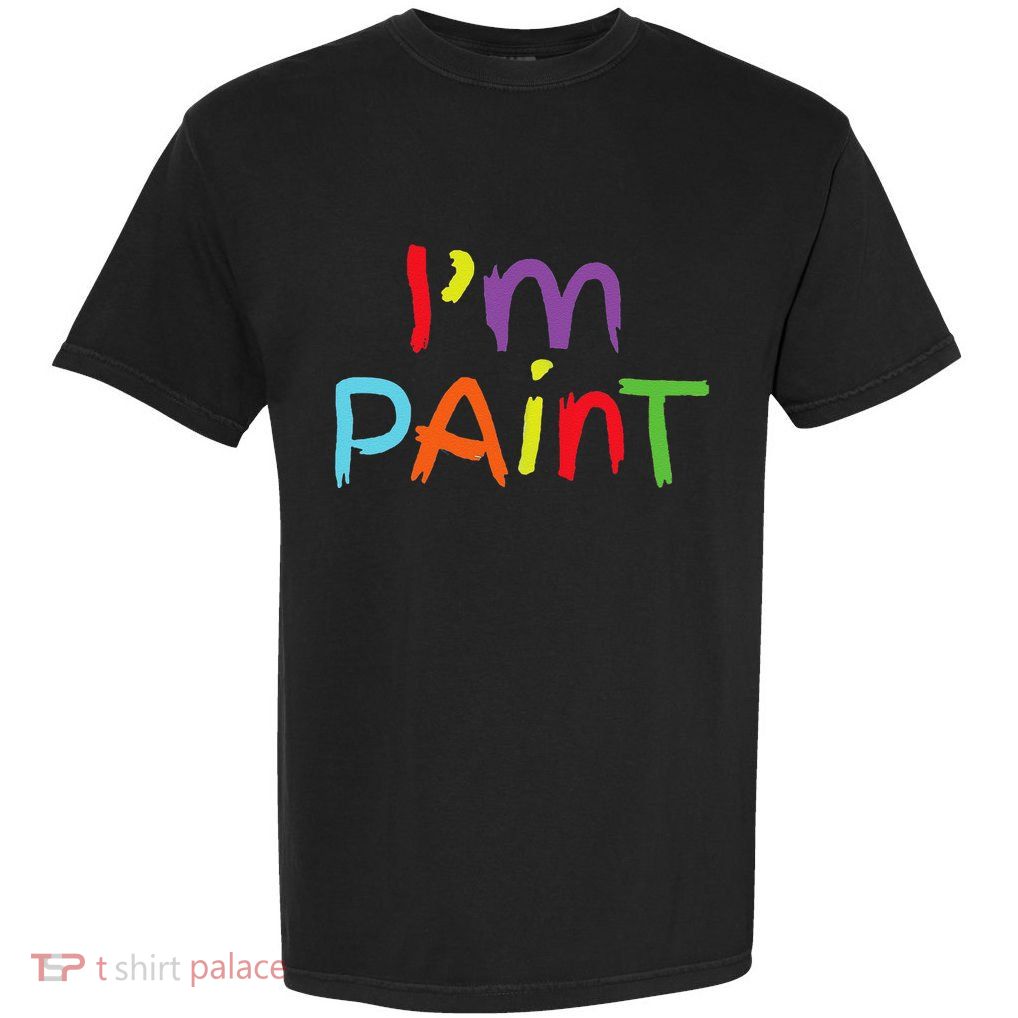 I Heart Love To Finger Paint IM Paint Cute Couple Valentine Garment-Dyed Heavyweight T-Shirt