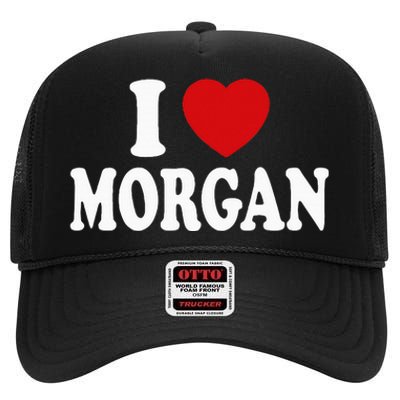 I Heart Love Morgan High Crown Mesh Back Trucker Hat