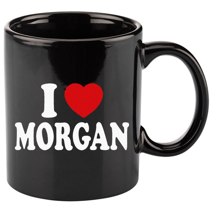 I Heart Love Morgan 11oz C Handle Ceramic Mug