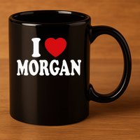 I Heart Love Morgan 11oz C Handle Ceramic Mug