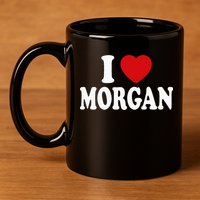 I Heart Love Morgan 11oz C Handle Ceramic Mug