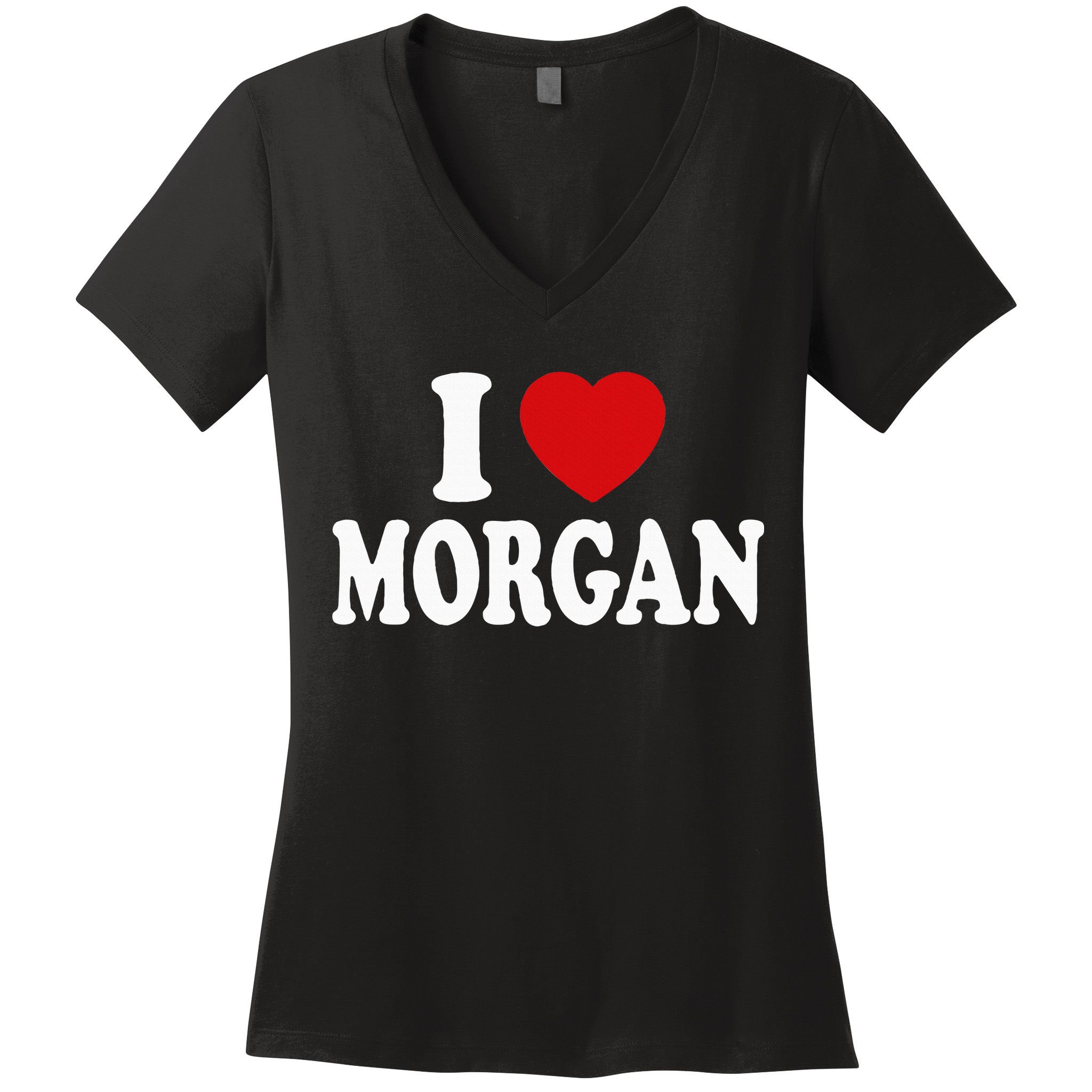 I Heart Love Morgan Women's V-Neck T-Shirt