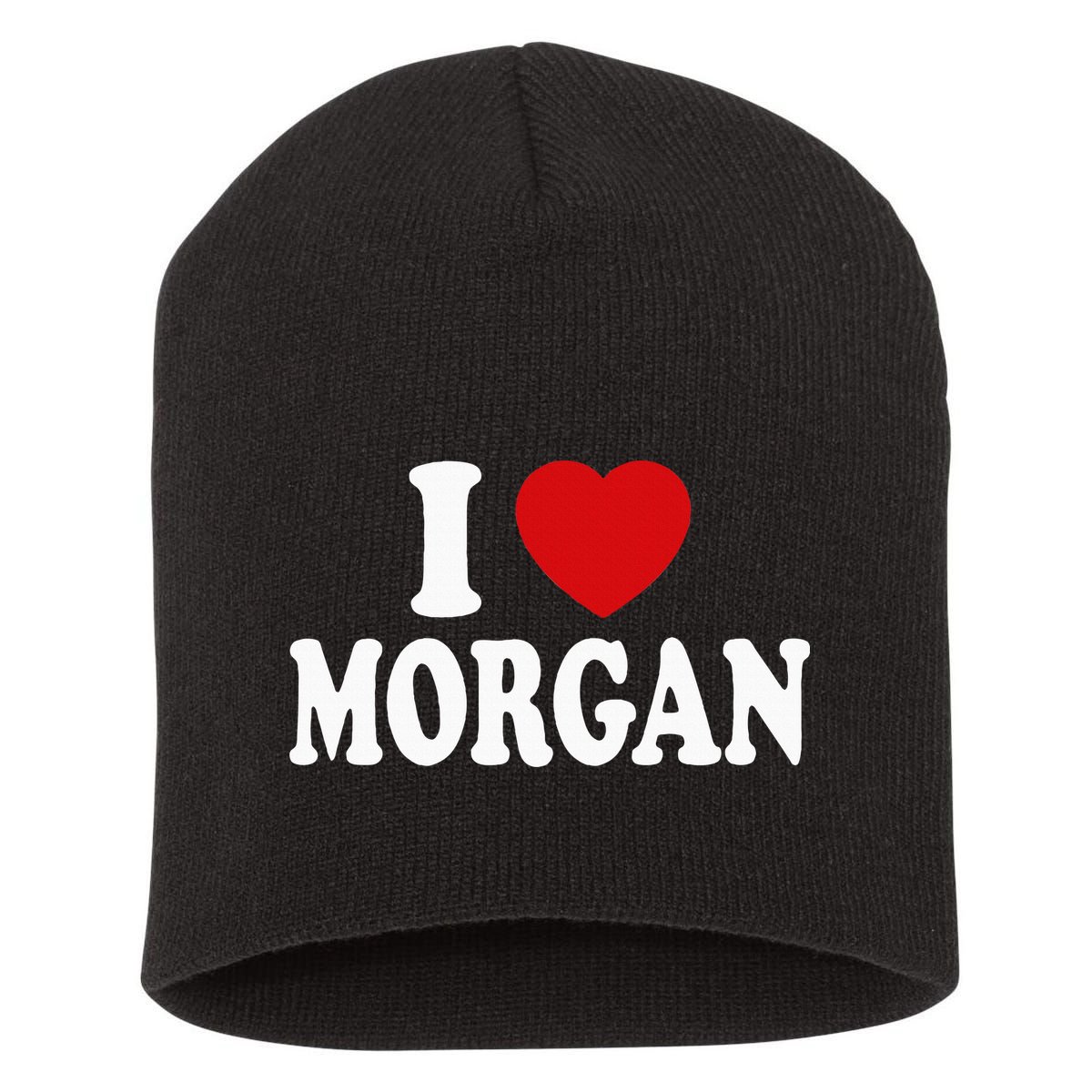 I Heart Love Morgan Short Acrylic Beanie