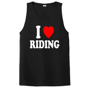 I Heart (Love) Riding Cowboy Cowgirl ATV Offroad Motorcycle PosiCharge Competitor Tank