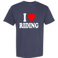 I Heart (Love) Riding Cowboy Cowgirl ATV Offroad Motorcycle Garment-Dyed Heavyweight T-Shirt