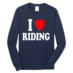 I Heart (Love) Riding Cowboy Cowgirl ATV Offroad Motorcycle Long Sleeve Shirt