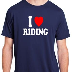 I Heart (Love) Riding Cowboy Cowgirl ATV Offroad Motorcycle Adult ChromaSoft Performance T-Shirt