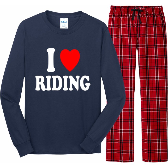 I Heart (Love) Riding Cowboy Cowgirl ATV Offroad Motorcycle Long Sleeve Pajama Set