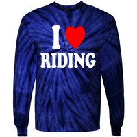 I Heart (Love) Riding Cowboy Cowgirl ATV Offroad Motorcycle Tie-Dye Long Sleeve Shirt