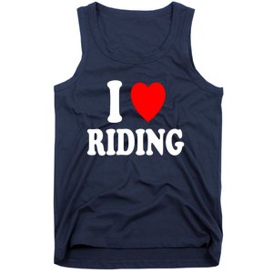 I Heart (Love) Riding Cowboy Cowgirl ATV Offroad Motorcycle Tank Top