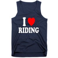 I Heart (Love) Riding Cowboy Cowgirl ATV Offroad Motorcycle Tank Top