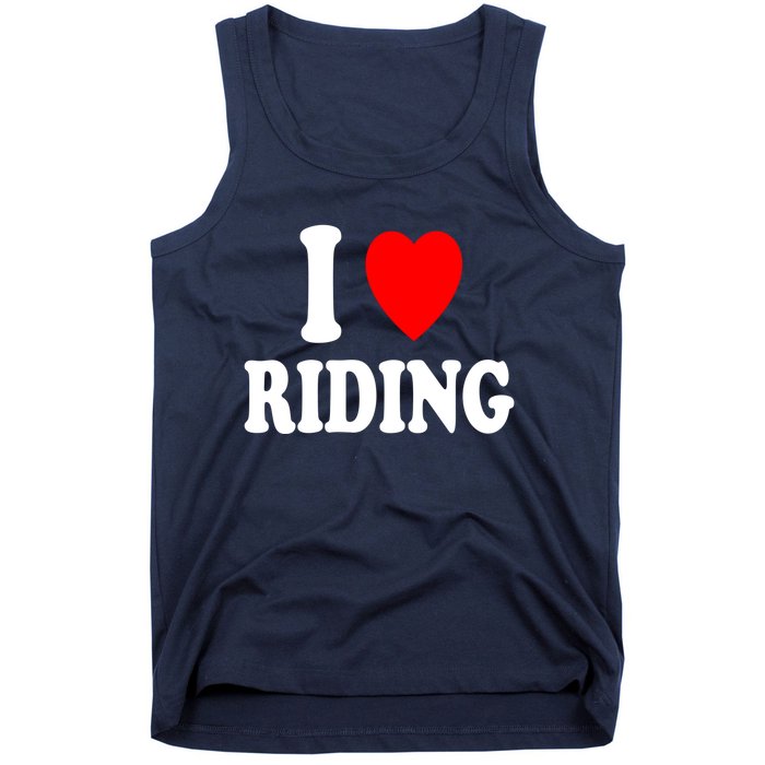 I Heart (Love) Riding Cowboy Cowgirl ATV Offroad Motorcycle Tank Top