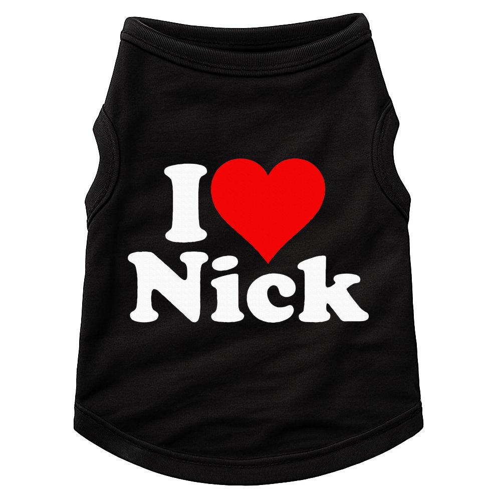 I Heart Love Nick Nicholas Doggie Tank