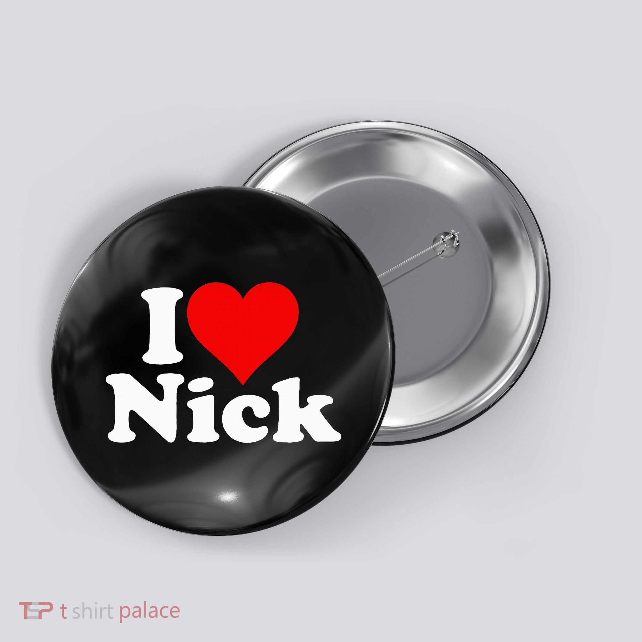 I Heart Love Nick Nicholas Button