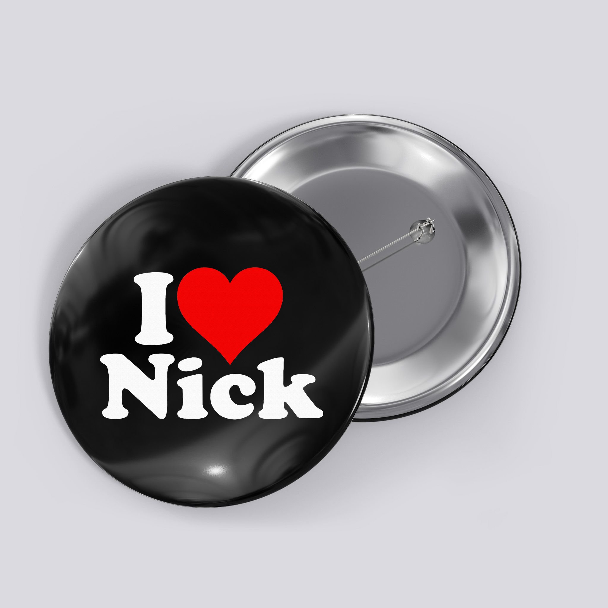 I Heart Love Nick Nicholas Button