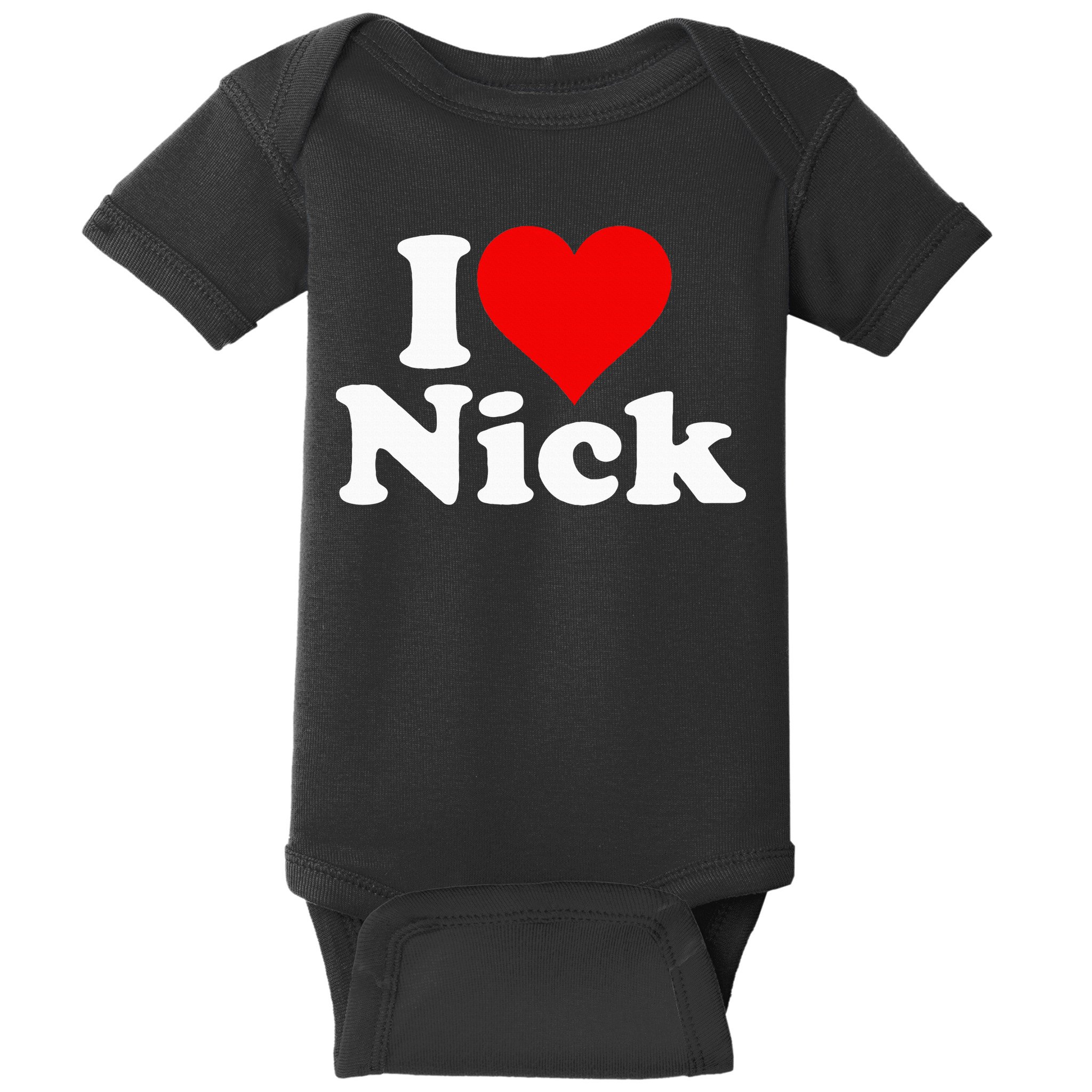 I Heart Love Nick Nicholas Baby Bodysuit