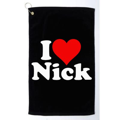 I Heart Love Nick Nicholas Golf Towel