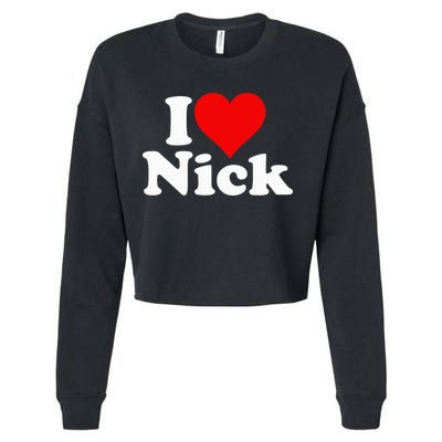 I Heart Love Nick Nicholas Cropped Pullover Crew