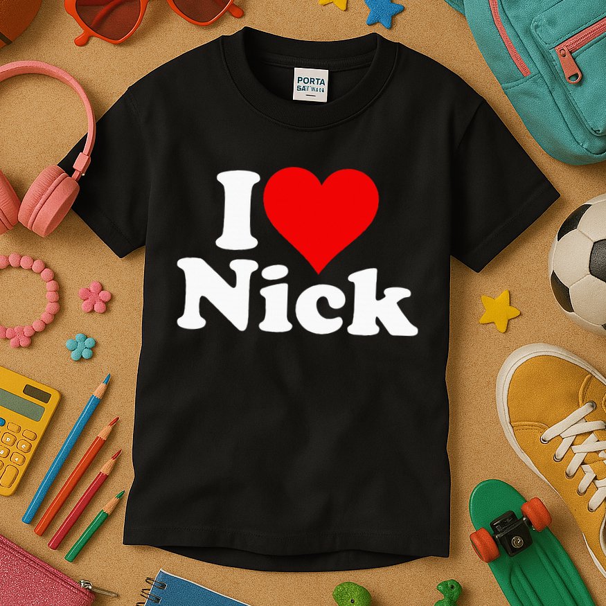 I Heart Love Nick Nicholas Kids T-Shirt