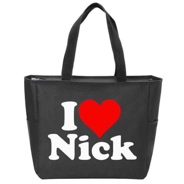 I Heart Love Nick Nicholas Zip Tote Bag