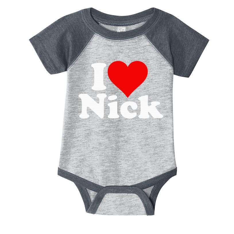 I Heart Love Nick Nicholas Infant Baby Jersey Bodysuit