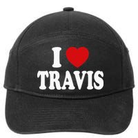 I Heart Love Travis 7-Panel Snapback Hat