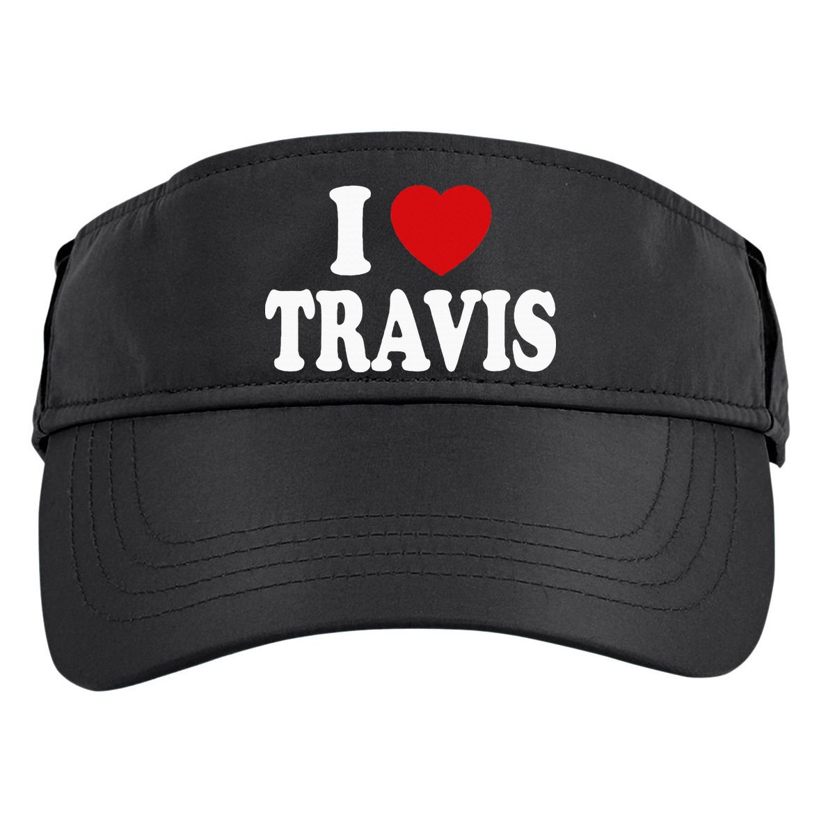 I Heart Love Travis Adult Drive Performance Visor