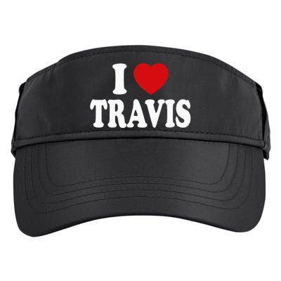 I Heart Love Travis Adult Drive Performance Visor