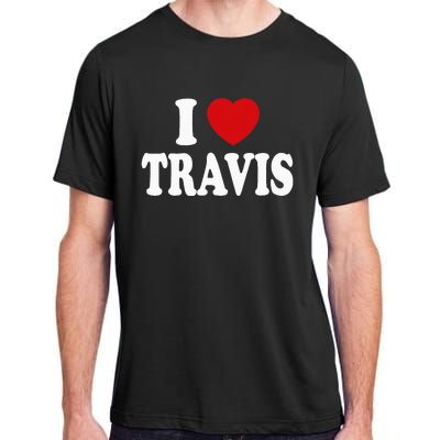 I Heart Love Travis Adult ChromaSoft Performance T-Shirt